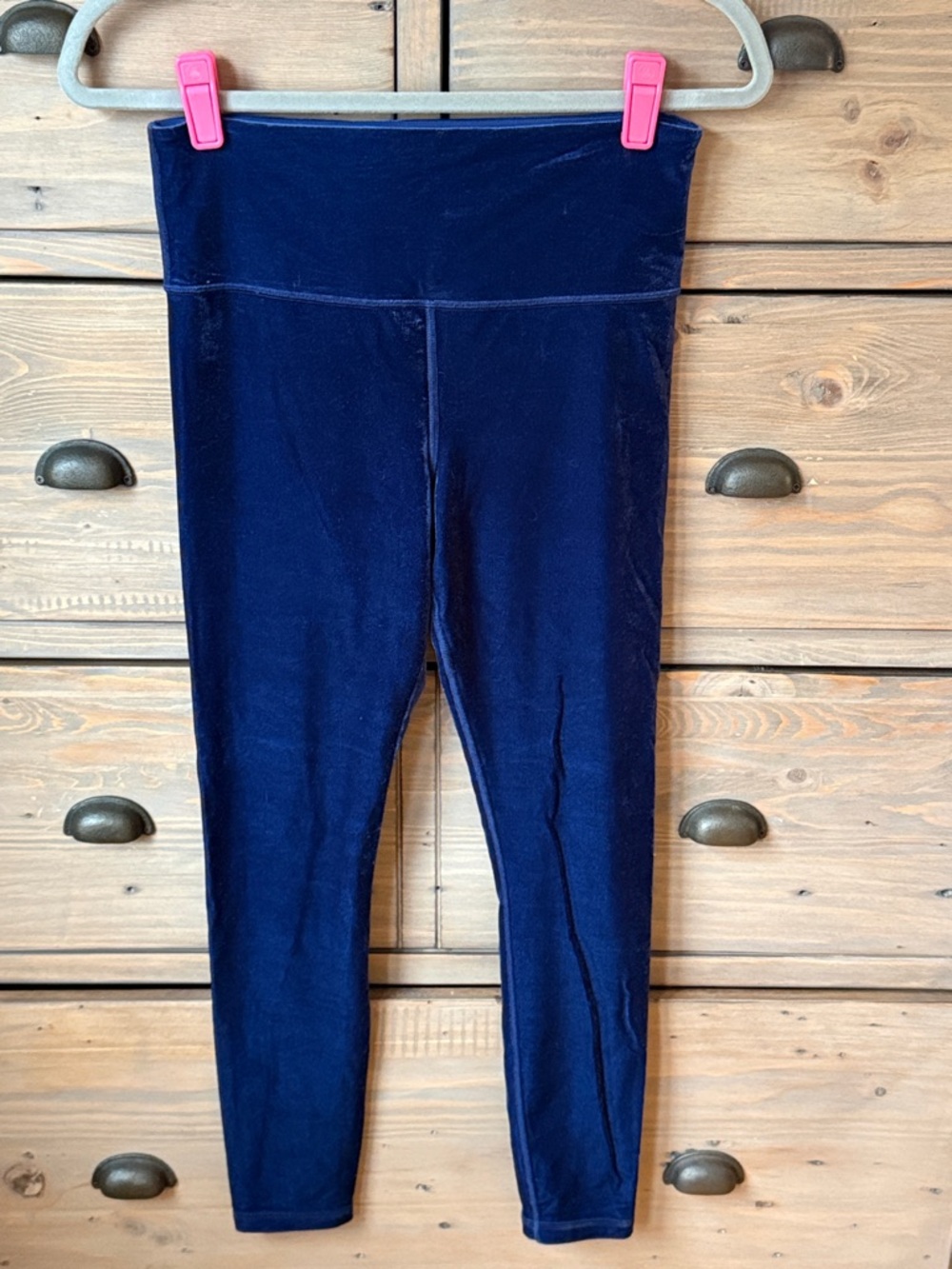 Athleta Navy Elation Velvet Tight Legging sz M